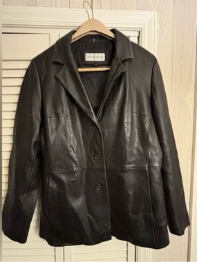 JONES NEW YORK LEATHER COAT *VINTAGE*